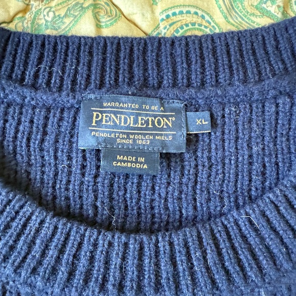 Pendleton Westerly Crewneck Sweater 100% lambs wool - Picture 5 of 6
